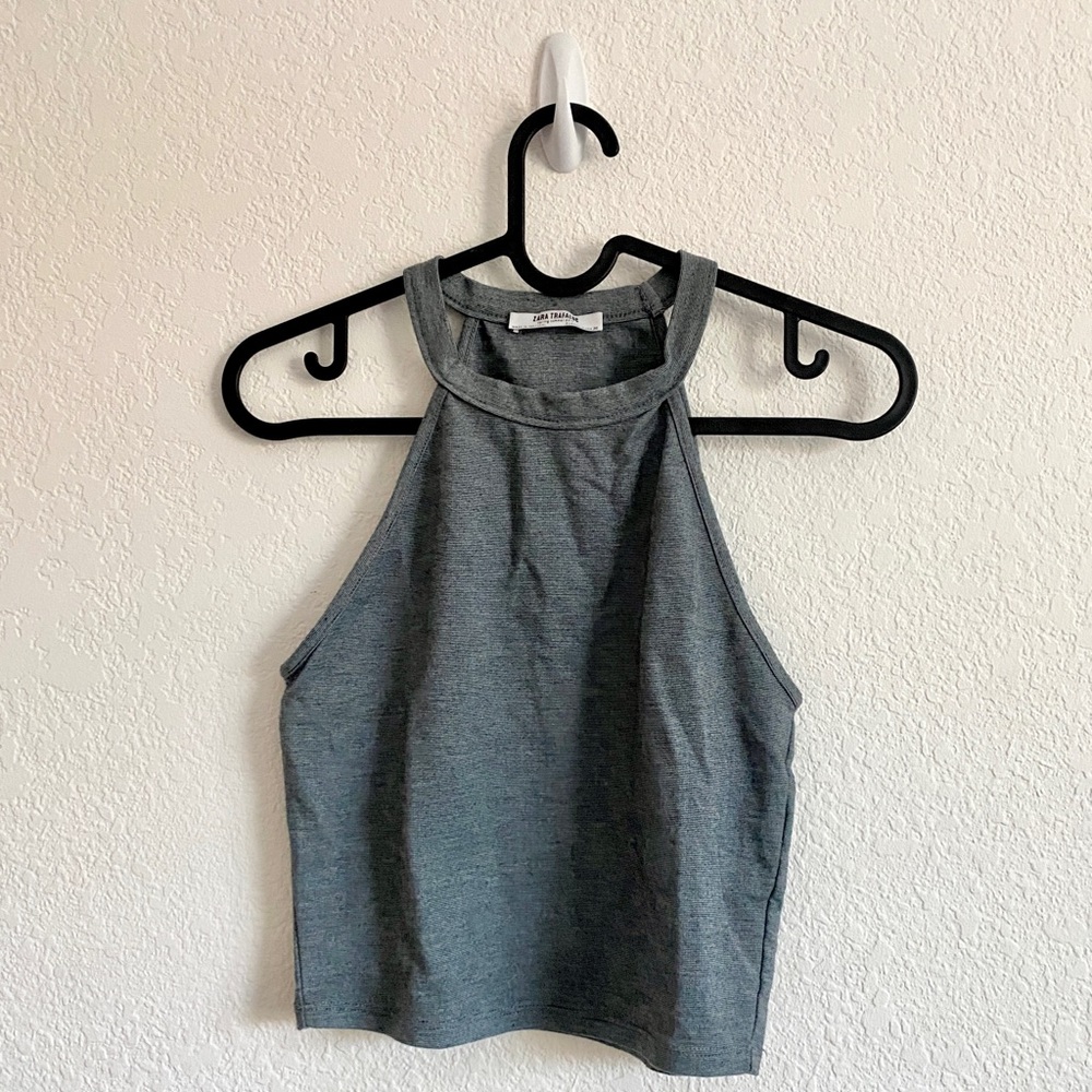 Zara Cropped Halter Tank